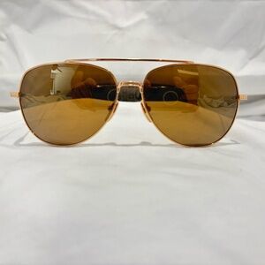 NEW! DITA FLIGHT 004 7804-B-12K-POLARIZED; WHITE GOLD WITH BROWN-GOLD FLASH LENS